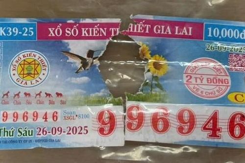 Được trả thưởng vé số độc đắc bị rách từ giám định của Công an
