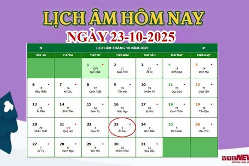Lịch âm 23/10 - Âm lịch hôm nay 23/10 chính xác nhất - lịch vạn niên 23/10/2025