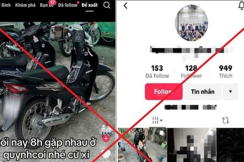 Đăng TikTok rủ rê đua xe trái phép một học sinh bị công an mời lên làm việc
