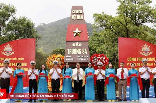 Vùng 3 Hải quân khánh thành công trình mô hình cột mốc chủ quyền đảo Trường Sa