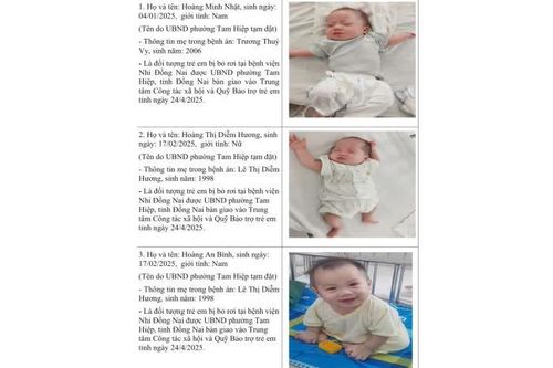 Tìm thân nhân cho đối tượng trẻ em bị bỏ rơi
