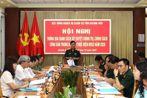 Hội nghị thông qua danh sách xét duyệt chính trị, chính sách công dân nhập ngũ năm 2026