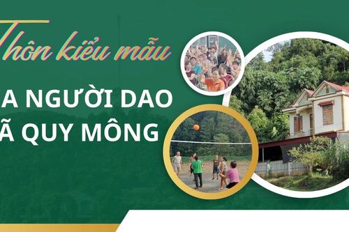 Thôn kiểu mẫu của người Dao xã Quy Mông