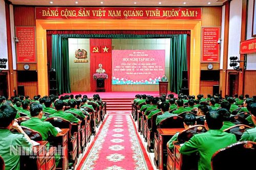 Tập huấn công tác Công an bảo đảm ANTT phục vụ triển khai các công trình, dự án phát triển kinh tế - xã hội trên địa bàn tỉnh