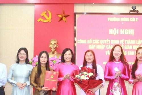 Phường Móng Cái 2 (Quảng Ninh): Công bố các quyết định thành lập tổ chức đảng, sáp nhập các trường học công lập