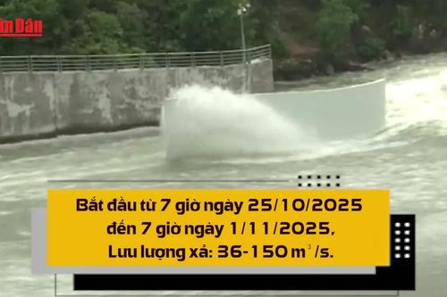 Hồ Dầu Tiếng điều chỉnh lưu lượng xả lũ từ ngày 25/10
