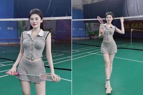Hot girl xứ Nghệ khoe body cực phẩm trên sân cầu lông