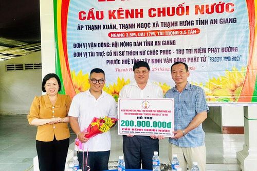 Hội Nông dân tỉnh An Giang khởi công xây dựng cầu nông thôn và bàn giao giếng nước