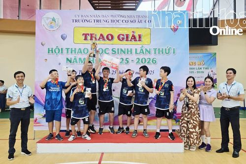 Trường THCS Âu Cơ trao giải Hội thao học sinh lần I, năm học 2025 - 2026