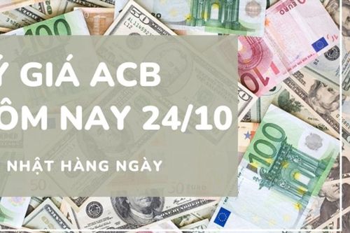 Tỷ giá ACB 24/10: USD giảm 10 đồng, euro tăng 15 đồng