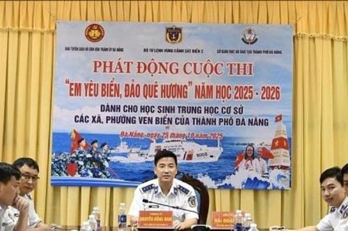 Bộ Tư lệnh Vùng Cảnh sát biển 2 phát động Cuộc thi 'Em yêu biển, đảo quê hương' năm học 2025 - 2026
