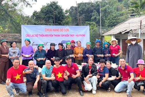 Các đoàn từ thiện hỗ trợ hộ nghèo, ảnh hưởng thiên tai tại xã Yên Minh