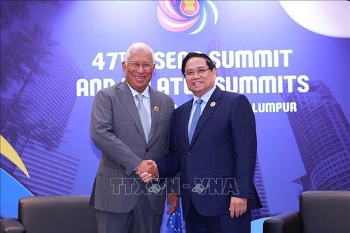 Thủ tướng Phạm Minh Chính gặp Chủ tịch Hội đồng châu Âu Antonio Costa