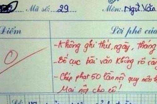 Bài văn tả cảnh trường em khiến cô giáo 'nổi cơn tam bành' chấm 0 điểm