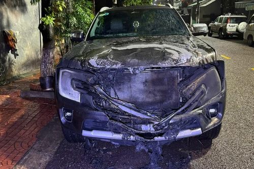Cháy ô tô tại phường Quy Nhơn Nam, chưa rõ nguyên nhân