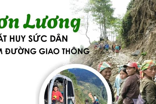 Sơn Lương phát huy sức dân làm đường giao thông