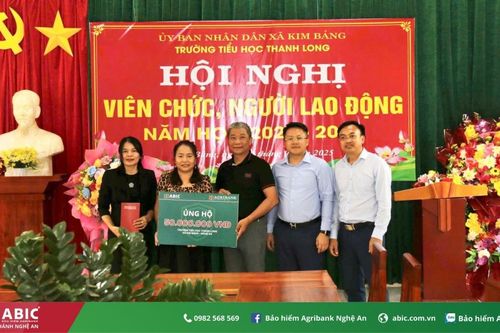 ABIC phối hợp cùng Agribank Chi nhánh Hà Nội hỗ trợ các trường học bị thiệt hại do bão số 10