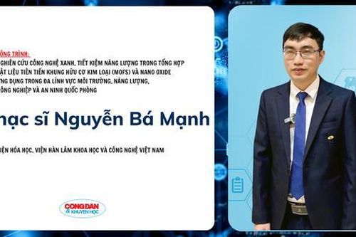 Thạc sĩ Nguyễn Bá Mạnh, nhà khoa học trẻ say mê nghiên cứu vật liệu mới