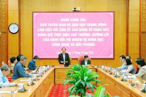 Phó Trưởng Ban Tuyên giáo và Dân vận Trung ương Huỳnh Thành Đạt làm việc với Tỉnh ủy