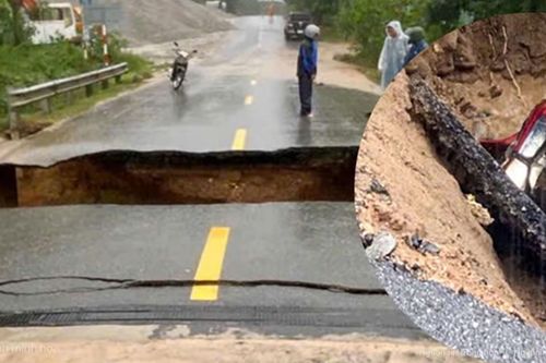 Cầu ở Đà Nẵng sụp lún, kéo người và xe xuống hố