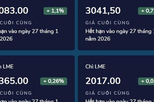 Giá kim loại tiếp tục leo cao