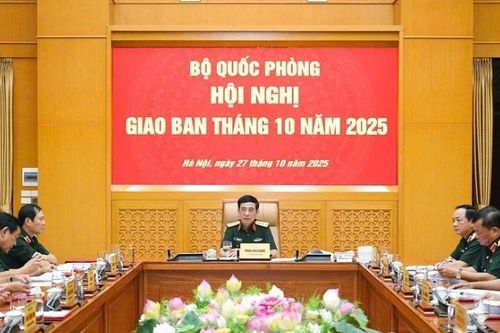 Đại tướng Phan Văn Giang chủ trì Hội nghị giao ban Bộ Quốc phòng tháng 10/2025