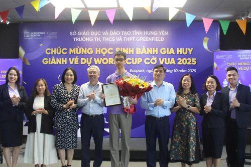 Sở GD&ĐT Hưng Yên gặp mặt, động viên học sinh dự World Cup cờ vua