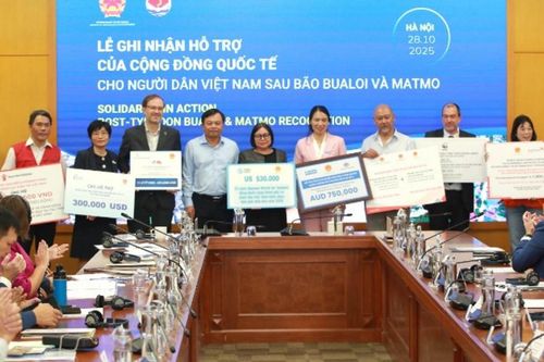 Cộng đồng quốc tế hỗ trợ 9,7 triệu USD khắc phục bão Bualoi và Matmo