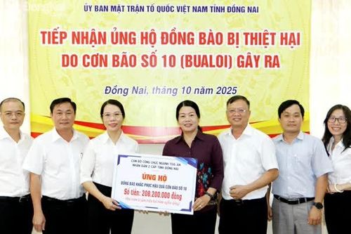 Đồng Nai tiếp nhận hơn 58,5 tỷ đồng ủng hộ đồng bào khắc phục hậu quả thiên tai