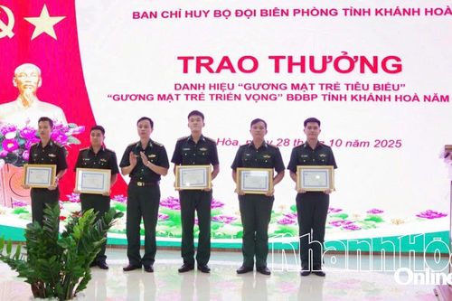 Bộ đội Biên phòng tỉnh Khánh Hòa tuyên dương 9 gương mặt trẻ tiêu biểu và triển vọng