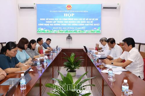 Sớm hoàn thiện hồ sơ Đề án thành lập Trung tâm Nghiên cứu quốc gia về công nghệ đại dương