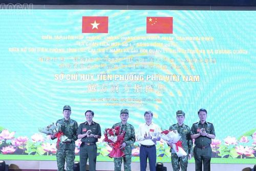 Diễn tập liên hợp 'Lá chắn liên hợp số 1 – sông Hồng 2025' thành công tốt đẹp