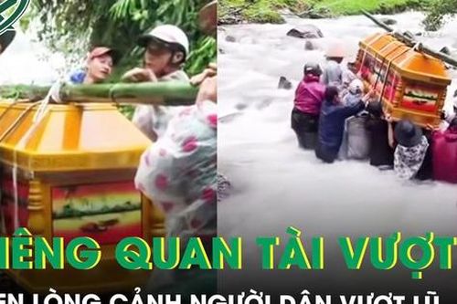 Nghẹn lòng cảnh bà con khiêng quan tài vượt lũ ở Đà Nẵng, người dân Huế trắng đêm chạy lũ