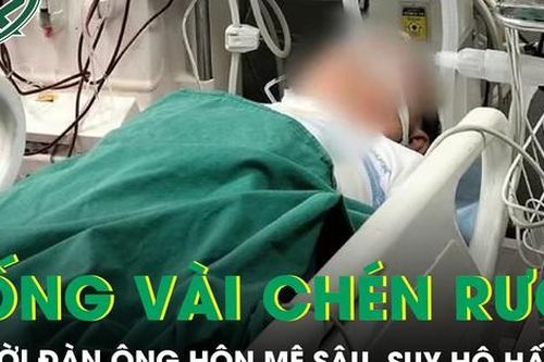 Người đàn ông hôn mê sâu, suy hô hấp sau khi uống vài chén rượu