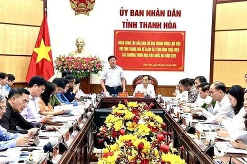 Đoàn công tác Ban Chỉ đạo Trung ương giám sát kết quả thực hiện các Chương trình Mục tiêu quốc gia tại tỉnh Thanh Hóa