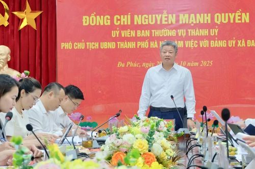 Phó Chủ tịch UBND TP Hà Nội Nguyễn Mạnh Quyền: làm tốt công tác quy hoạch, tạo động lực phát triển xã Đa Phúc nhanh, bền vững