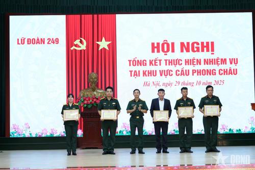 Lữ đoàn 249, Binh chủng Công binh: Tổng kết thực hiện nhiệm vụ bảo đảm giao thông tại Phong Châu