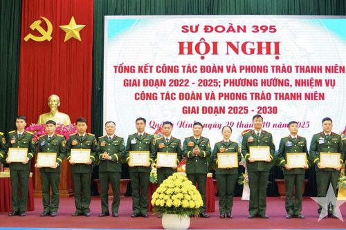 Sư đoàn 395 tổng kết công tác Đoàn và phong trào thanh niên giai đoạn 2022 - 2025