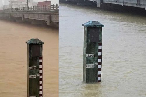 Lũ trên các sông ở Quảng Ngãi lên cao, cận kề mức lịch sử