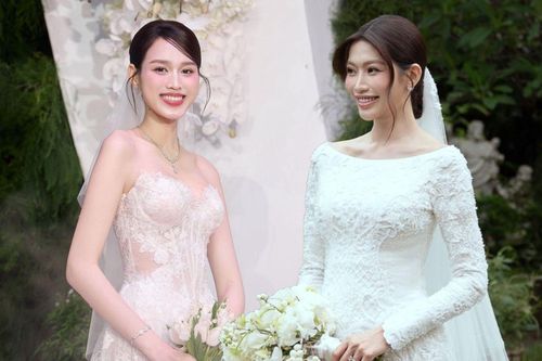 2 mẫu váy cưới 'hot rần rần' sau đám cưới tiền tỷ của Đỗ Thị Hà và Chế Nguyễn Quỳnh Châu