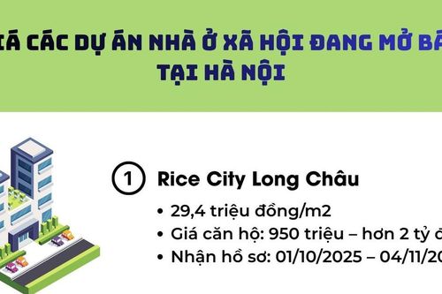 'Soi' giá các dự án nhà ở xã hội đang mở bán tại Hà Nội
