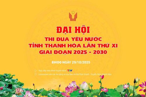 Truyền hình trực tiếp: Đại hội thi đua yêu nước tỉnh Thanh Hóa lần thứ XI, giai đoạn 2025 - 2030