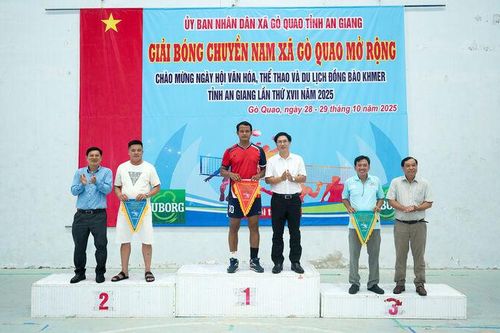 Xã Gò Quao đoạt chức vô địch giải bóng chuyền nam mở rộng