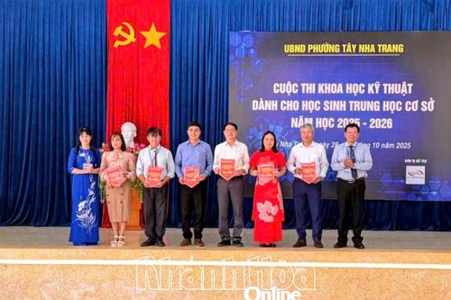 Phường Tây Nha Trang: Khai mạc Cuộc thi Khoa học kỹ thuật dành cho học sinh THCS