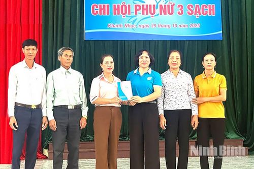 Ra mắt mô hình 'Chi hội phụ nữ 3 sạch tham gia xây dựng nông thôn mới kiểu mẫu' tại xã Khánh Nhạc
