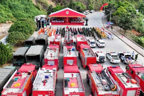 Hơn 600 người tham gia diễn tập tình huống chữa cháy nhà máy thủy điện