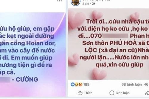 Cảnh giác trước thông tin 'kêu cứu' sai sự thật giữa thời điểm mưa lũ