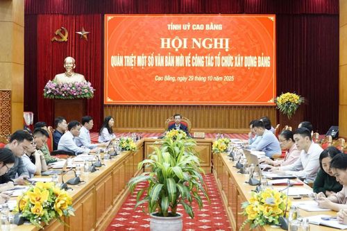 Hội nghị quán triệt một số văn bản mới về công tác tổ chức xây dựng Đảng