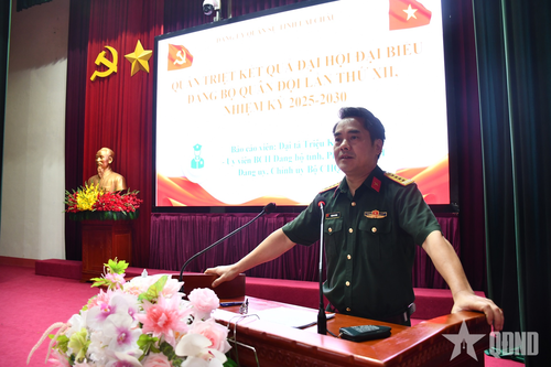 Đảng ủy Quân sự tỉnh Lai Châu: Thông báo kết quả Đại hội đại biểu Đảng bộ Quân đội lần thứ XII và Hội nghị Trung ương 13 khóa XIII