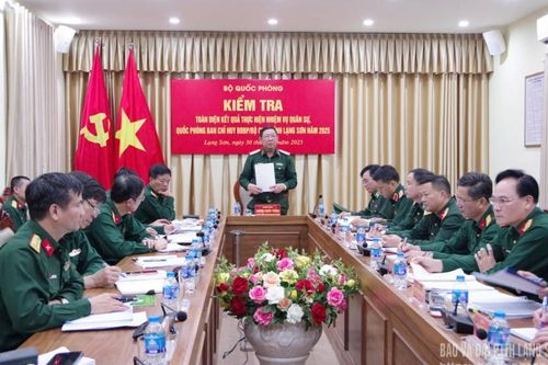 Bộ Quốc phòng kiểm tra công tác quân sự, quốc phòng tại Lạng Sơn